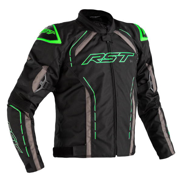 RST RST S1 CE Mens Textile Jacket Black/Green